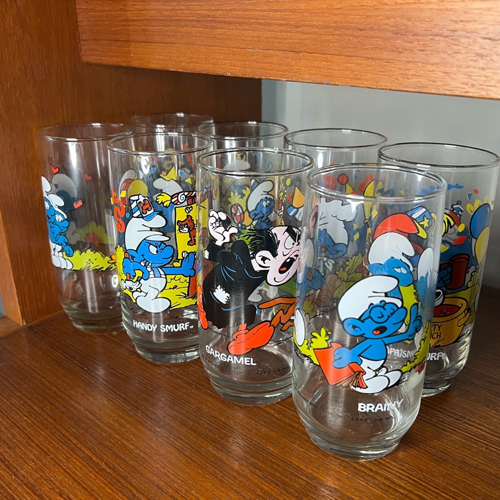 Hardee’s Smurf Glasses 1982/1983 Set